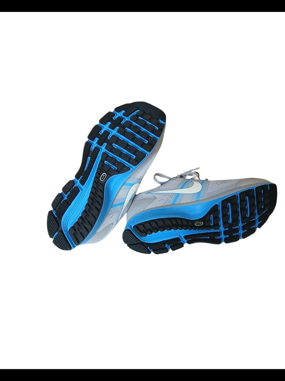 Nike Gray and Blue Women's Athletic Running Shoes